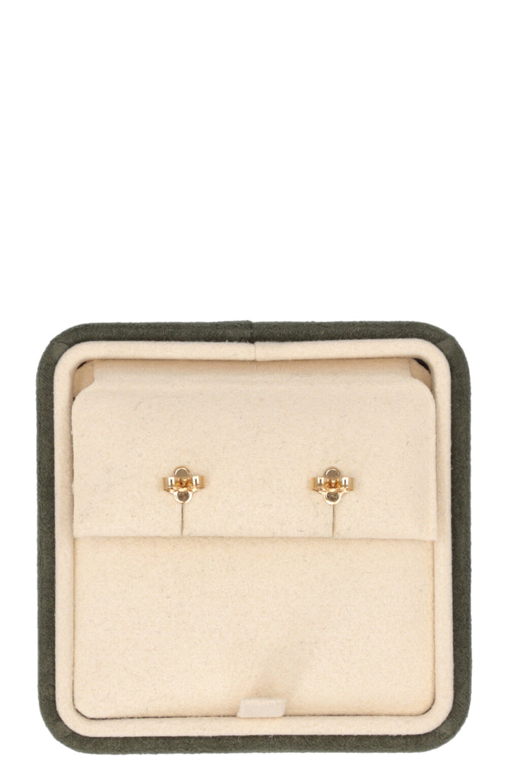 LOUIS VUITTON Iconic S00 Ear Studs Brass Gold