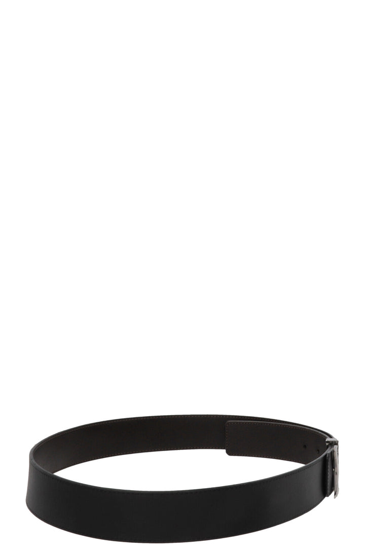 LOUIS VUITTON Initiales Leather Belt Black