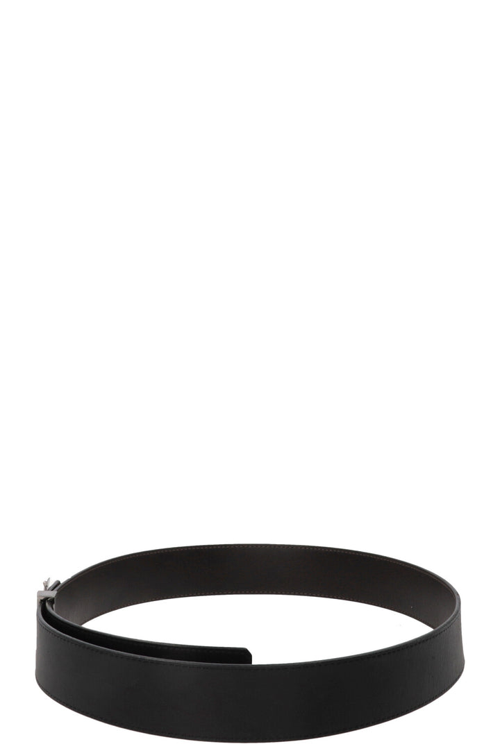 LOUIS VUITTON Initiales Leather Belt Black