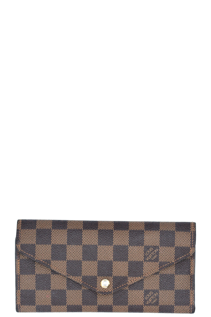 Portefeuille enveloppe Josephine LOUIS VUITTON en toile Damier Ébène