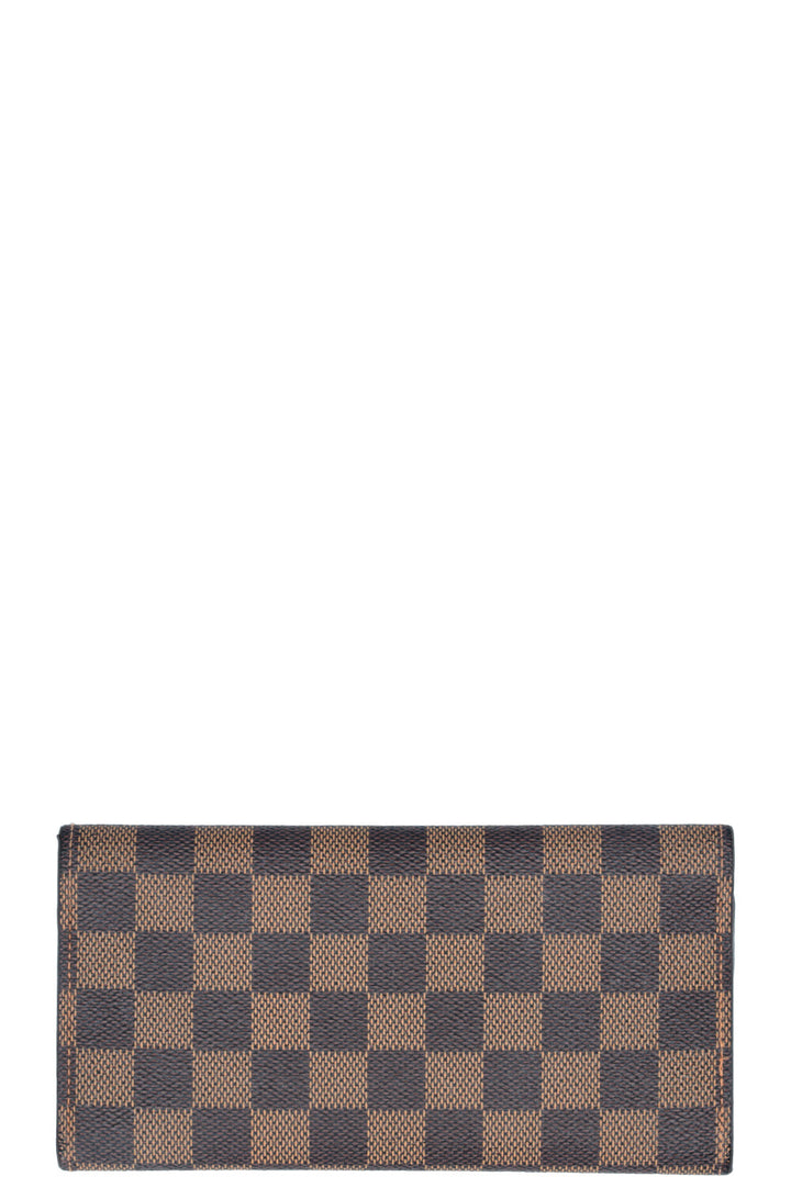 Portefeuille enveloppe Josephine LOUIS VUITTON en toile Damier Ébène