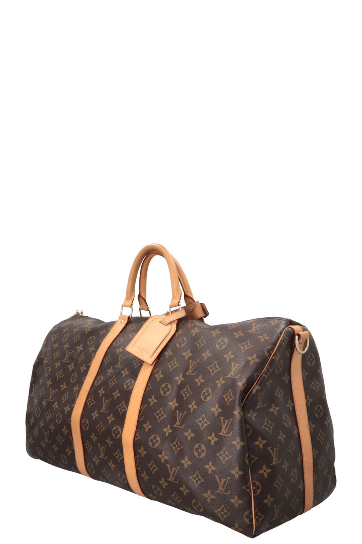 LOUIS VUITTON Keepall 55 Bandoulière Canvas Brown