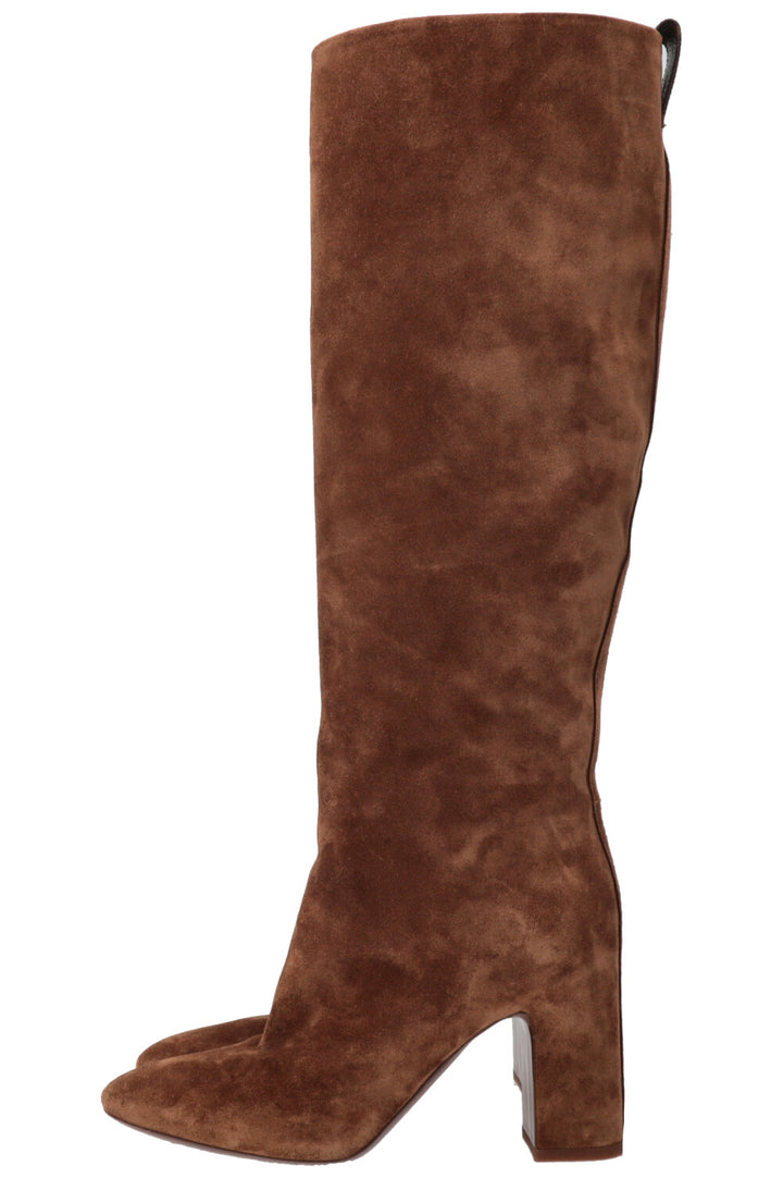 LOUIS VUITTON LV MNG Knee High Boots Suede Camel