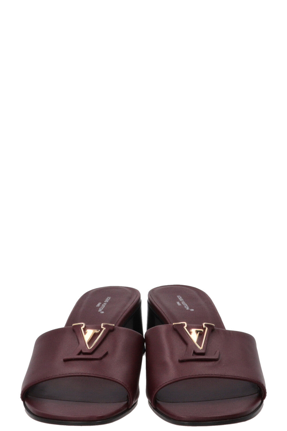 LOUIS VUITTON LV Mare Mules Leather Burgundy