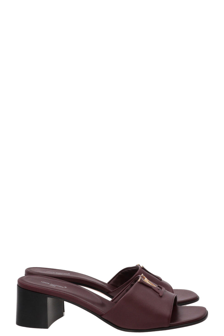 LOUIS VUITTON LV Mare Mules Leather Burgundy