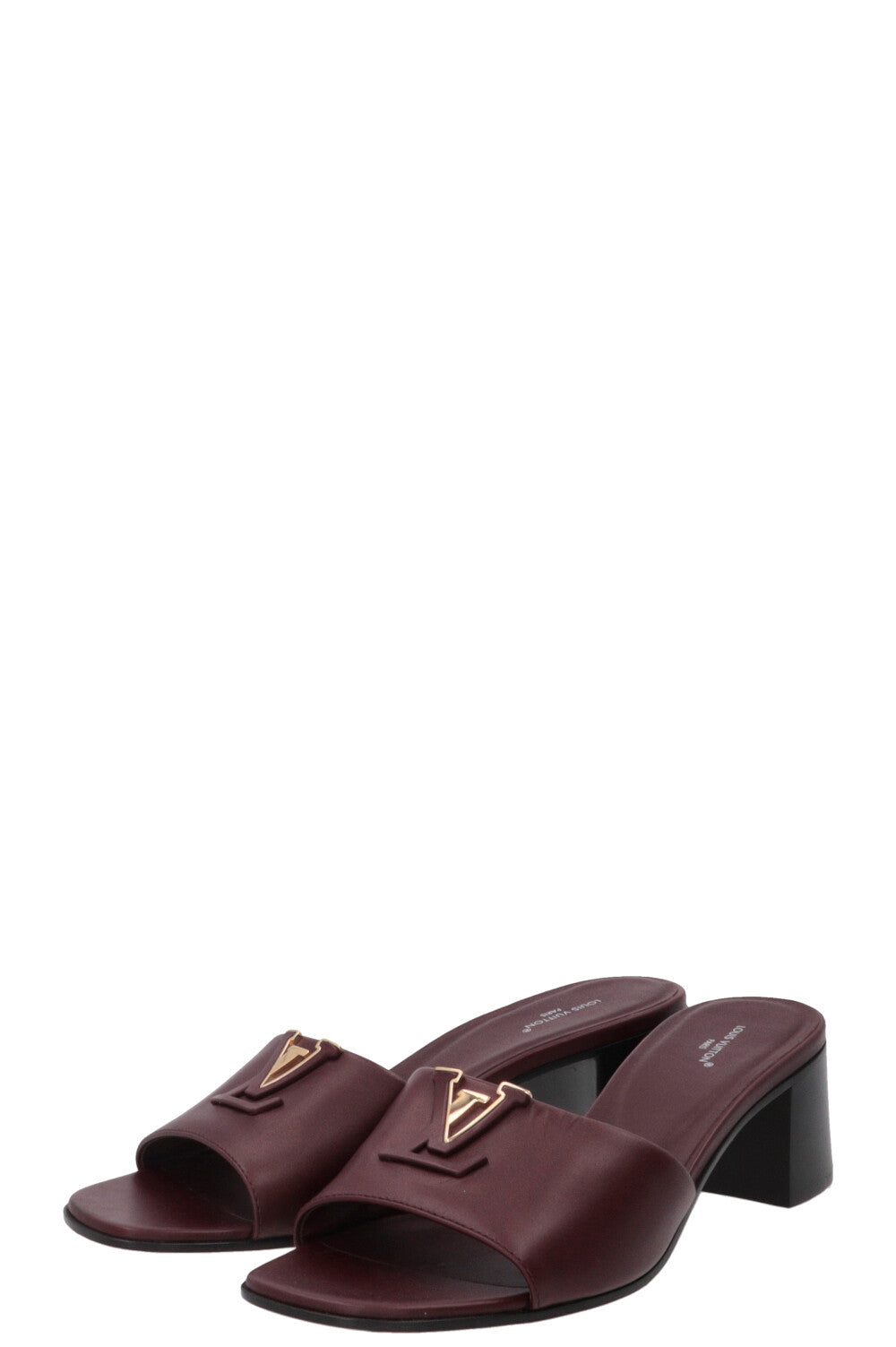LOUIS VUITTON LV Mare Mules Leather Burgundy
