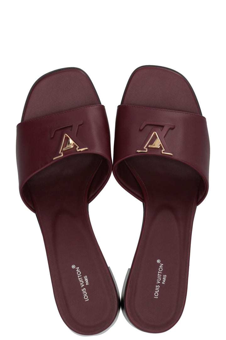 LOUIS VUITTON LV Mare Mules Leather Burgundy