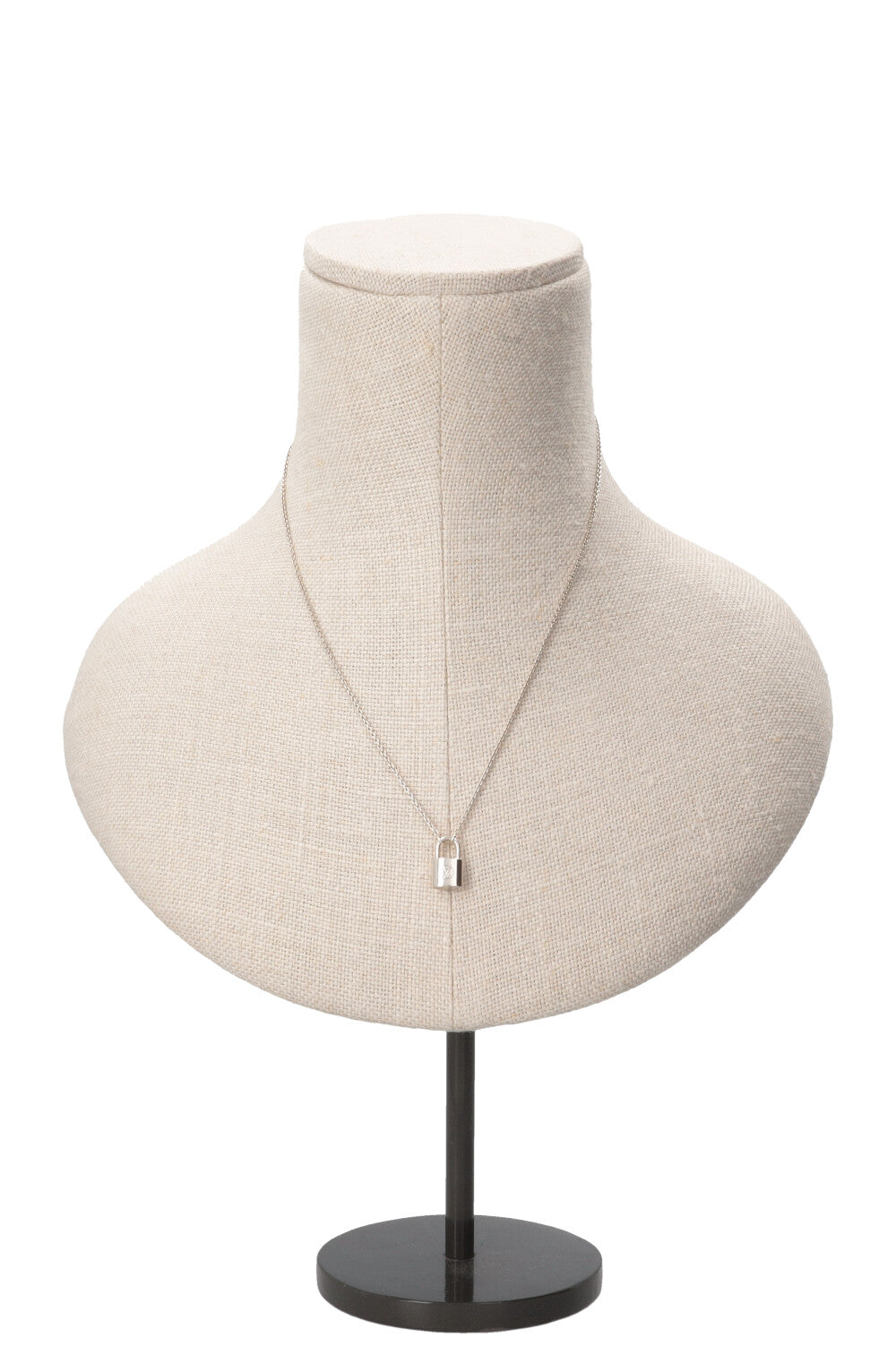 LOUIS VUITTON Lockit Necklace Silver