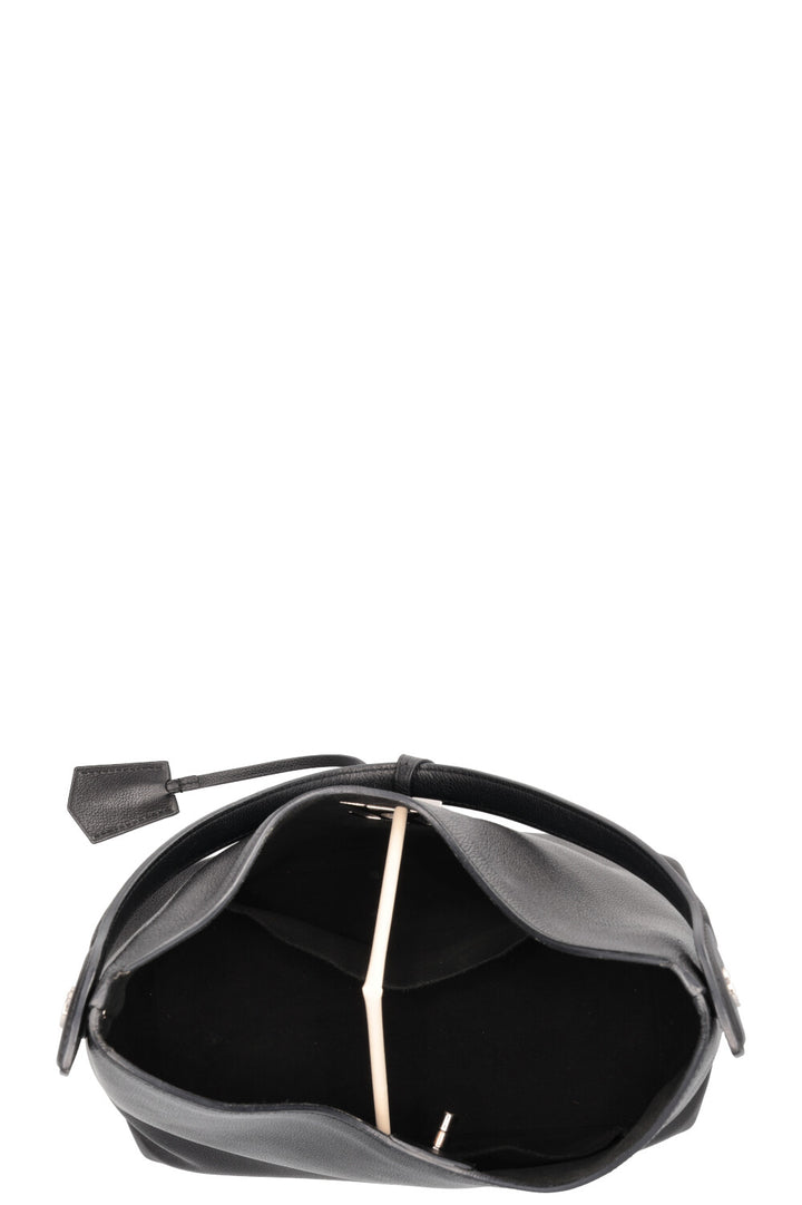 LOUIS VUITTON Lockme Hobo Bag Leather Black