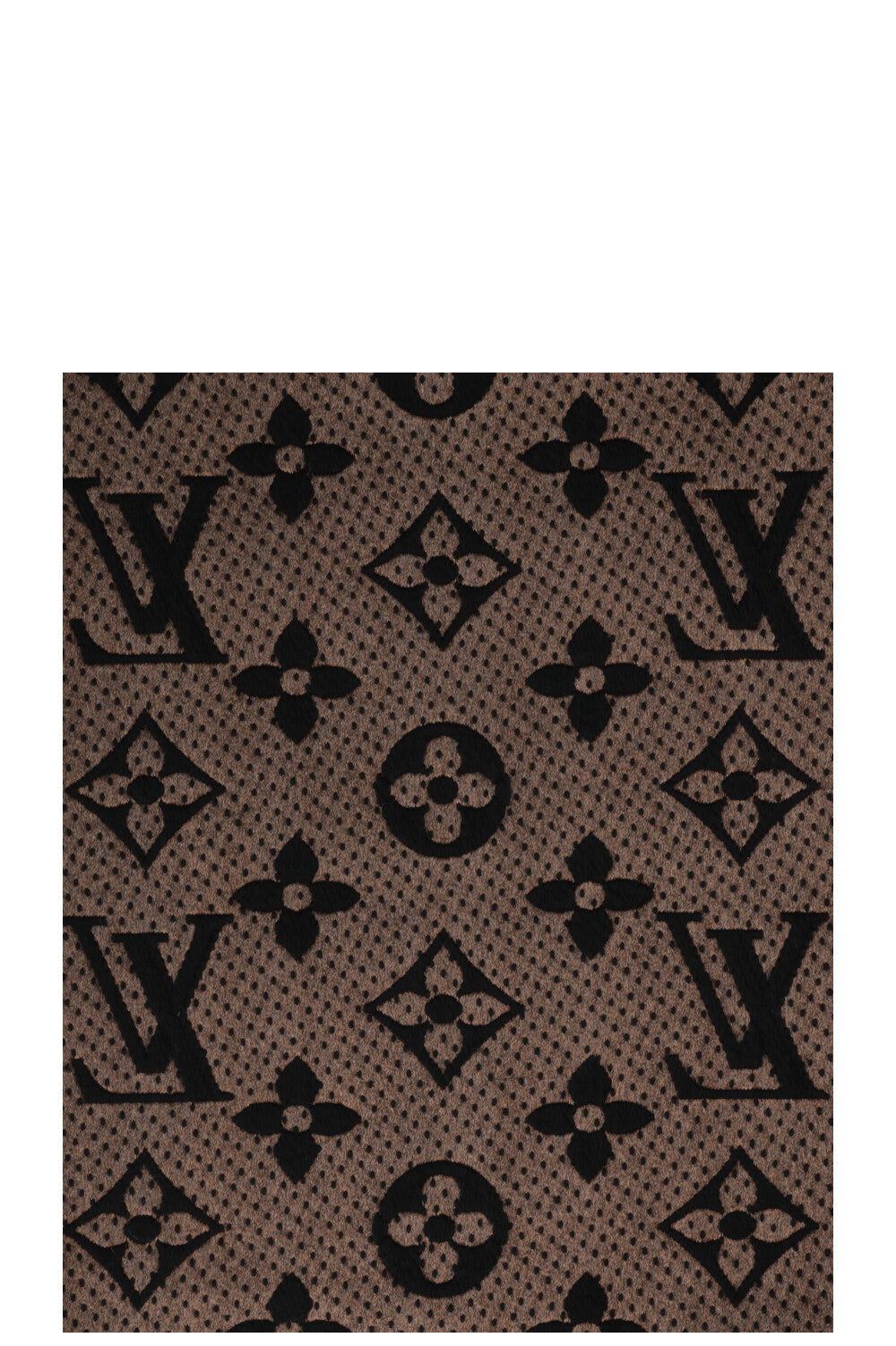 Écharpe Logomania Louis Vuitton motif léopard en laine noir