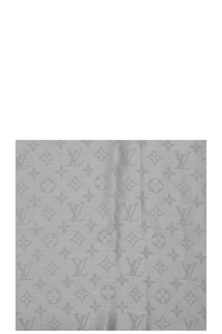 LOUIS VUITTON MNG Jacquard Scarf Silk Beige