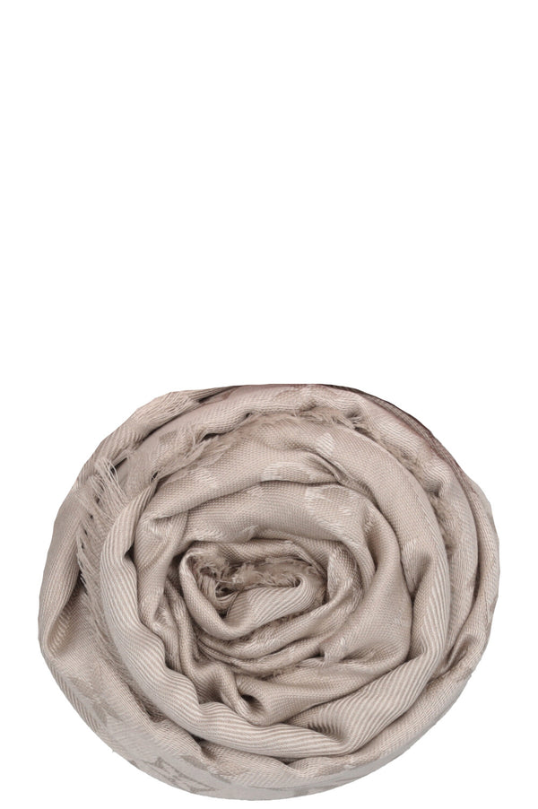 LOUIS VUITTON MNG Jacquard Scarf Silk Beige