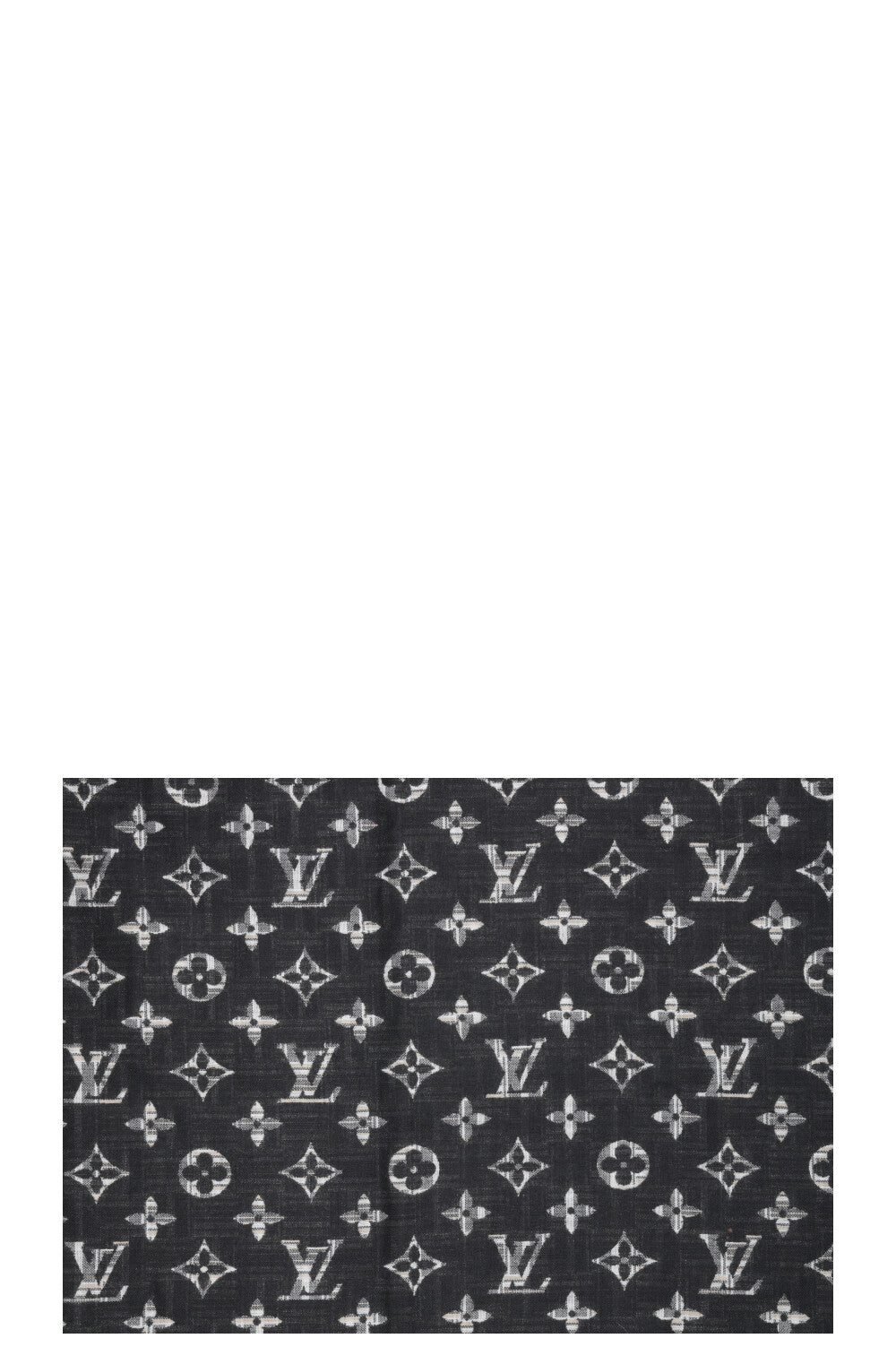 LOUIS VUITTON Monogram Silk Scarf Black