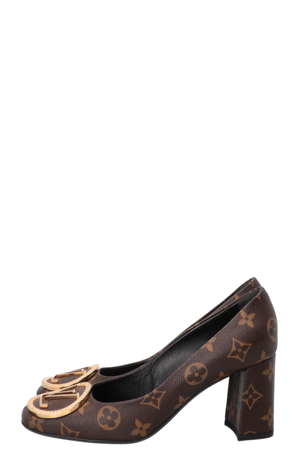 LOUIS VUITTON Madeleine Heels MNG Canvas Brown