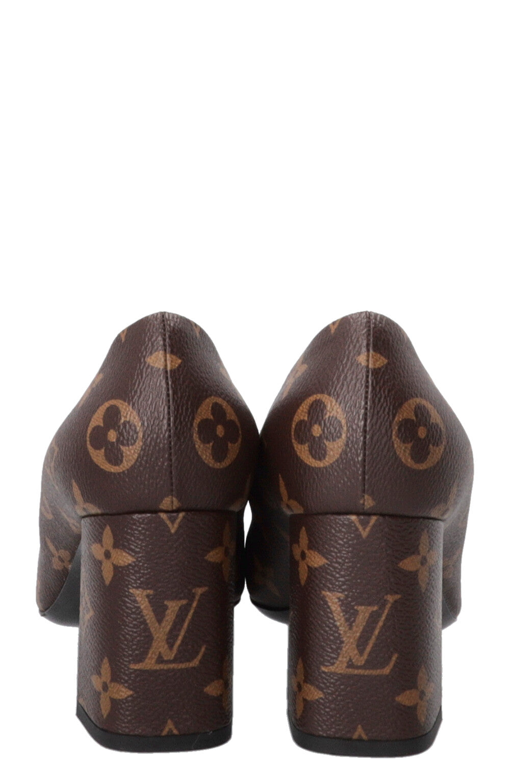 LOUIS VUITTON Madeleine Heels MNG Canvas Brown