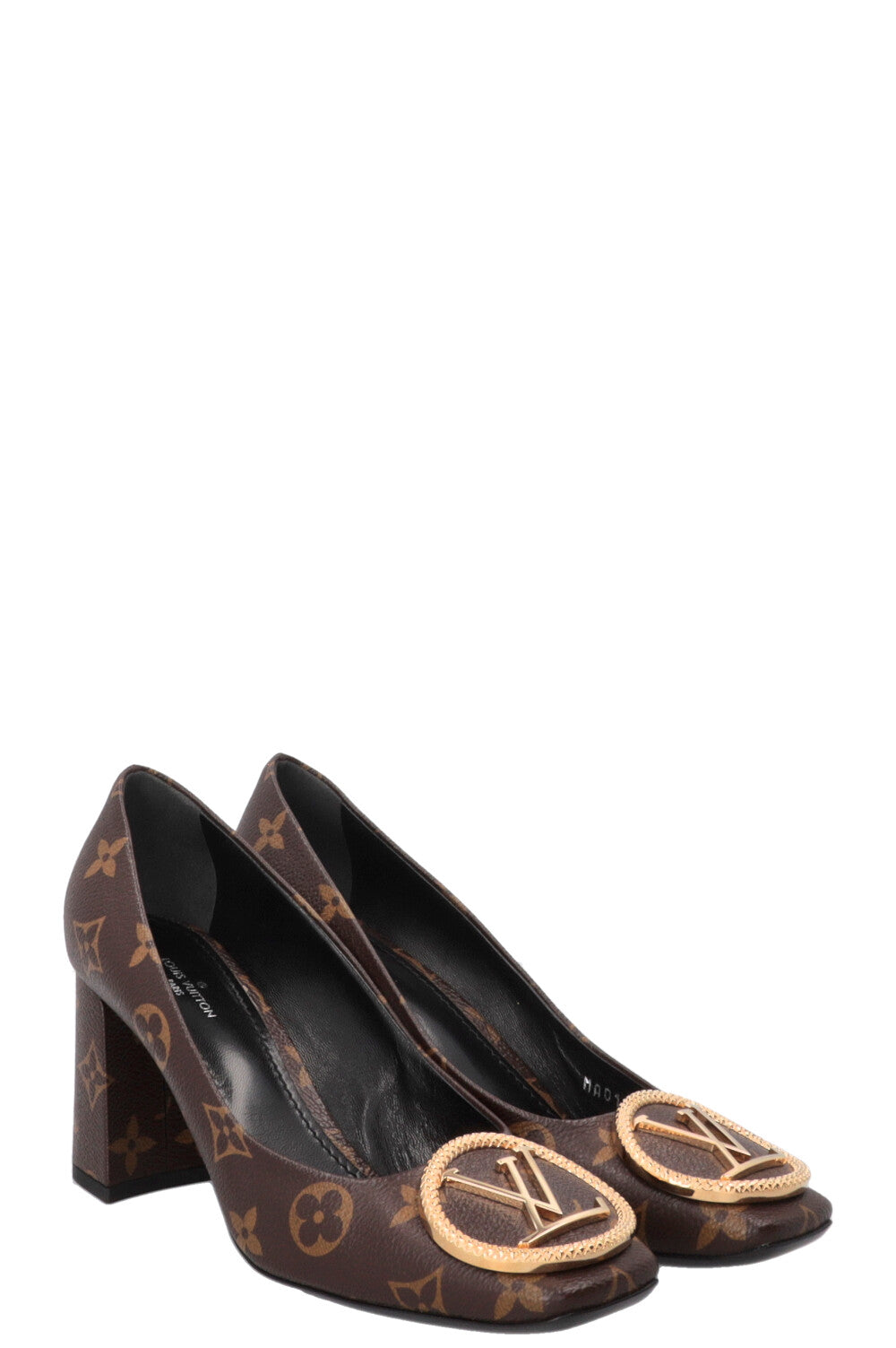 LOUIS VUITTON Madeleine Heels MNG Canvas Brown