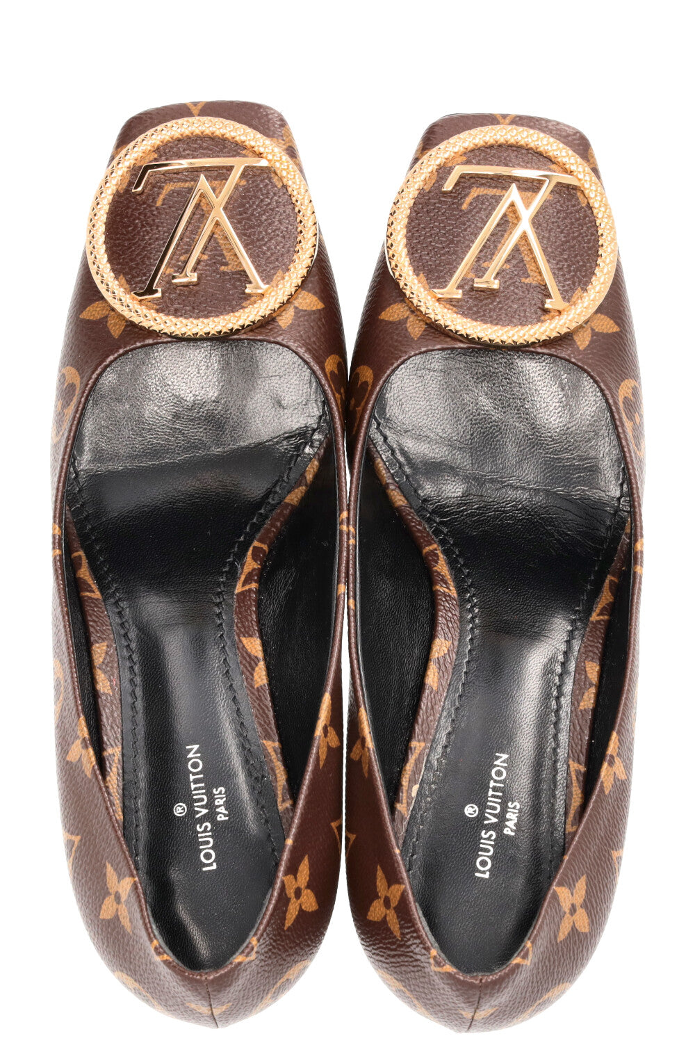LOUIS VUITTON Madeleine Heels MNG Canvas Brown