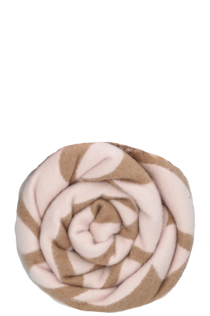 LOUIS VUITTON Medaillon Scarf Wool Beige