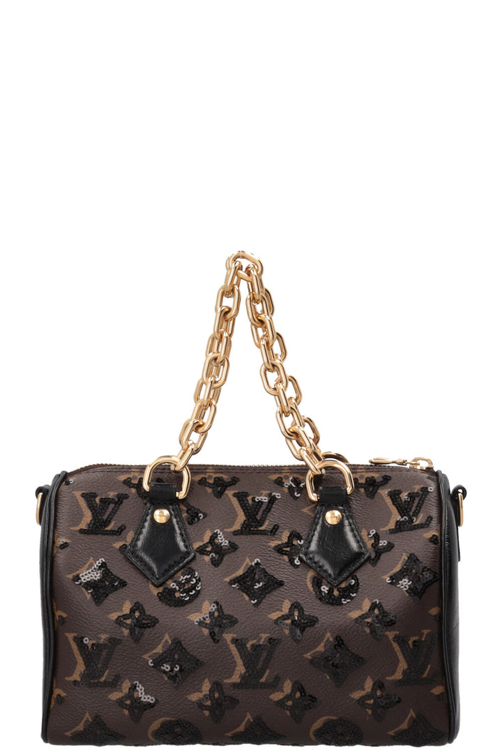 LOUIS VUITTON Mini Sequin Speedy Bandouliere MNG Canvas