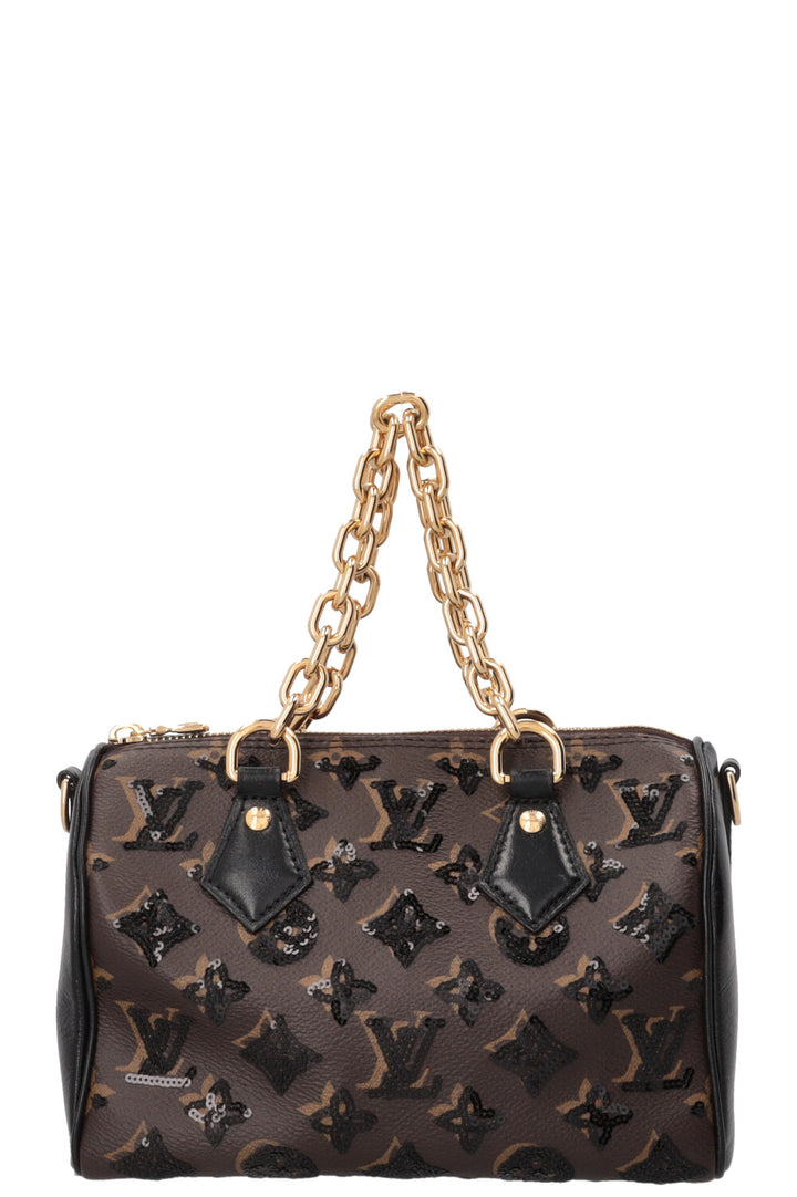 LOUIS VUITTON Mini Sequin Speedy Bandouliere MNG Canvas