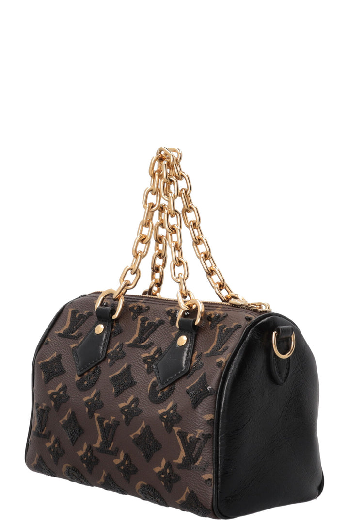 LOUIS VUITTON Mini Sequin Speedy Bandouliere MNG Canvas