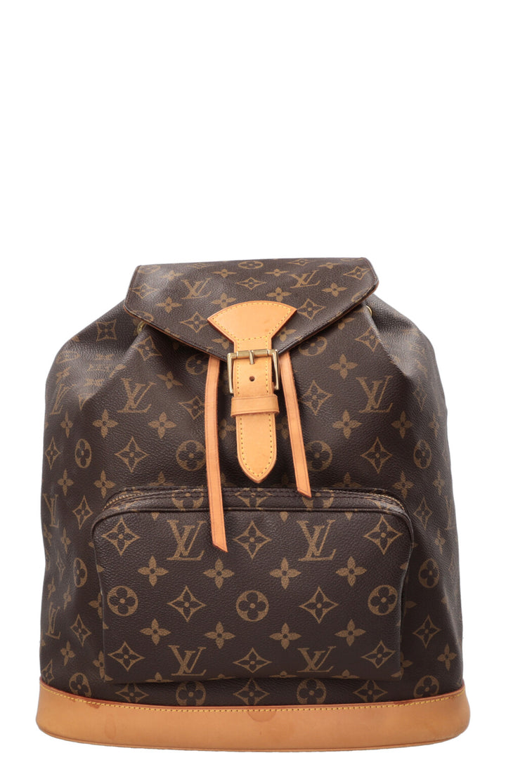 LOUIS VUITTON Montsouris GM Backpack MNG Canvas Leather Brown