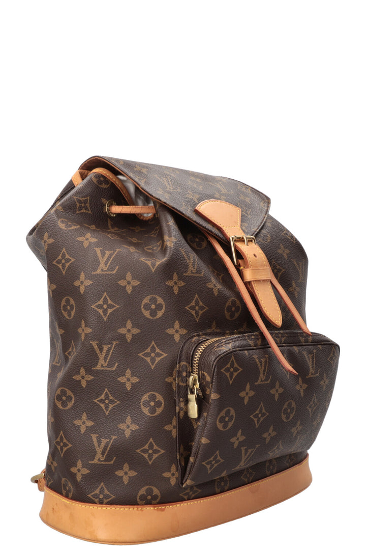 LOUIS VUITTON Montsouris GM Backpack MNG Canvas Leather Brown