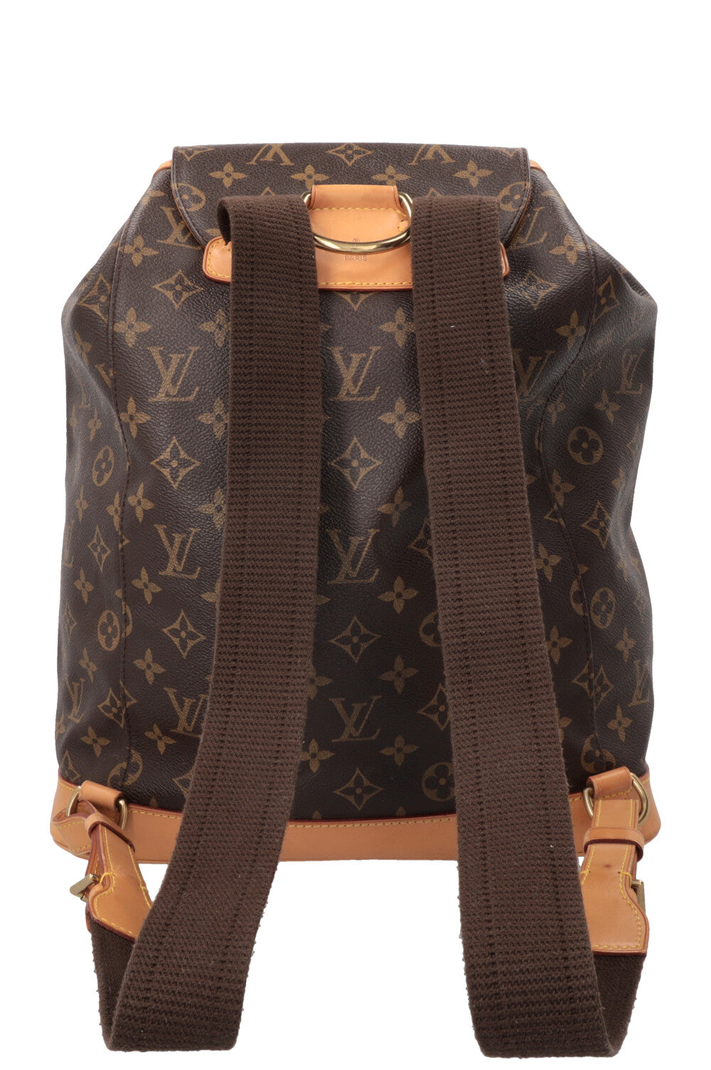 LOUIS VUITTON Montsouris GM Backpack MNG Canvas Leather Brown