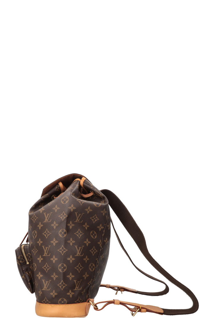 LOUIS VUITTON Montsouris GM Backpack MNG Canvas Leather Brown