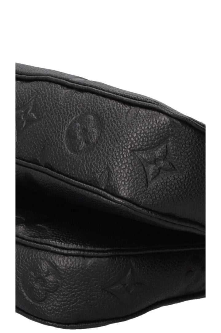 LOUIS VUITTON Multi Pochette Accessoires Cuir Empreinte Noir