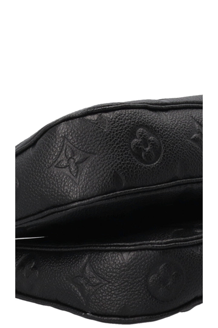 LOUIS VUITTON Multi Pochette Accessoires Cuir Empreinte Noir