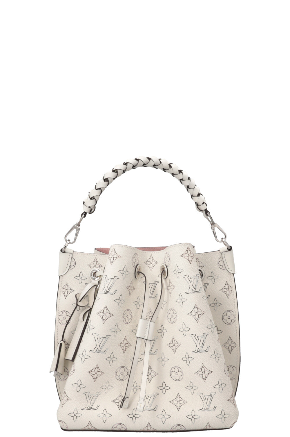 LOUIS VUITTON Muria Bucket Bag Mahina White