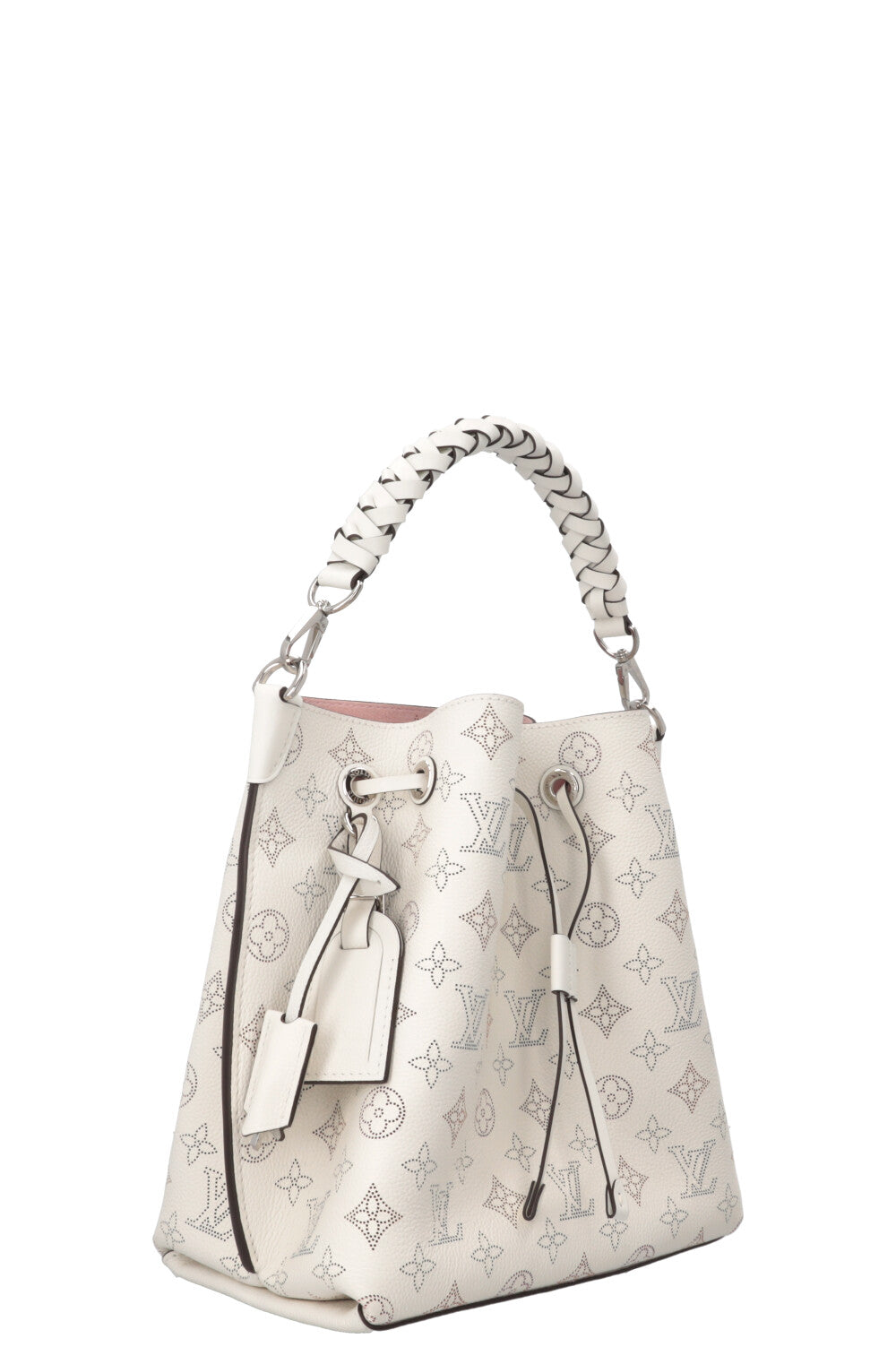 LOUIS VUITTON Muria Bucket Bag Mahina White