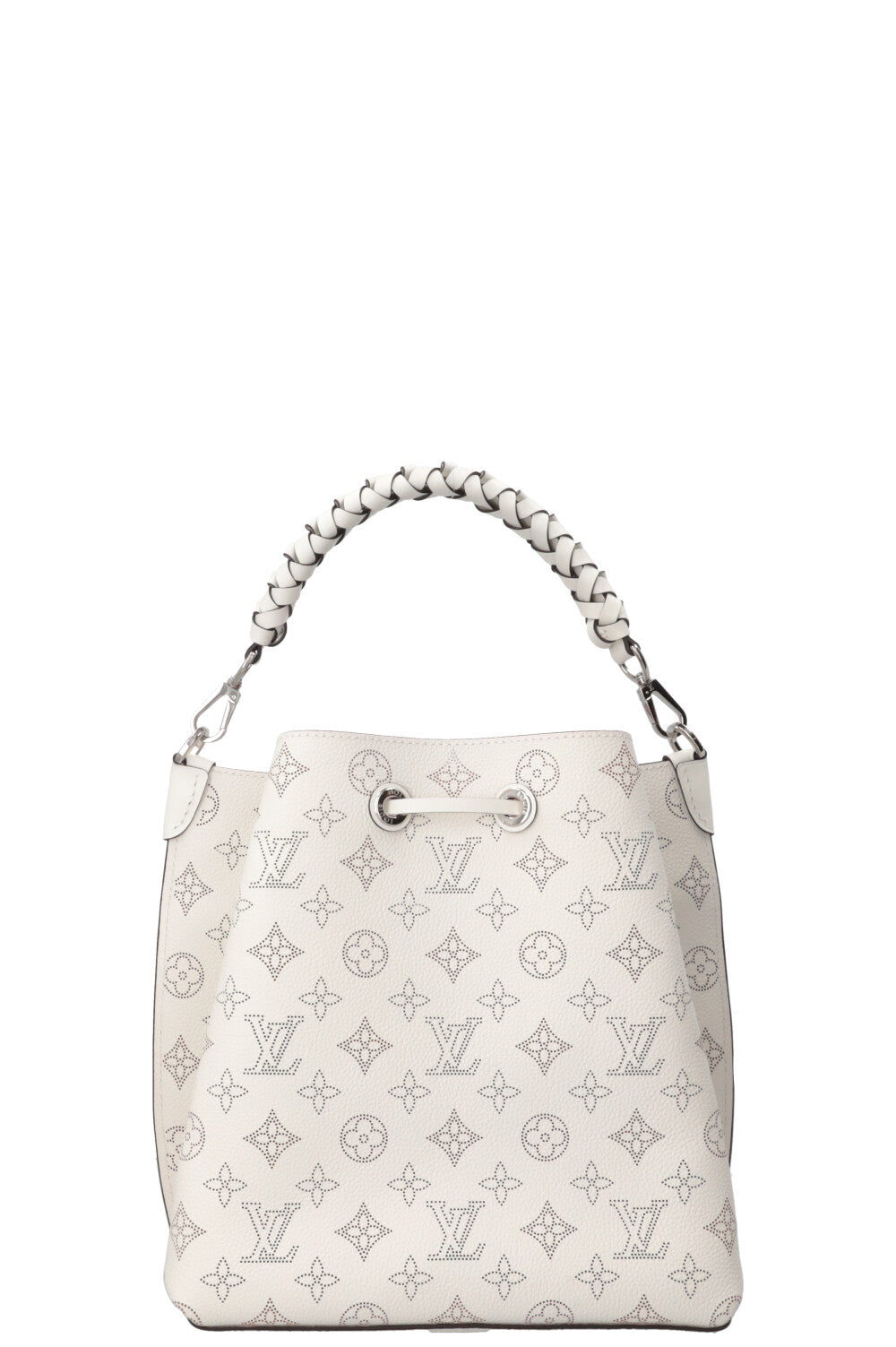 LOUIS VUITTON Muria Bucket Bag Mahina White