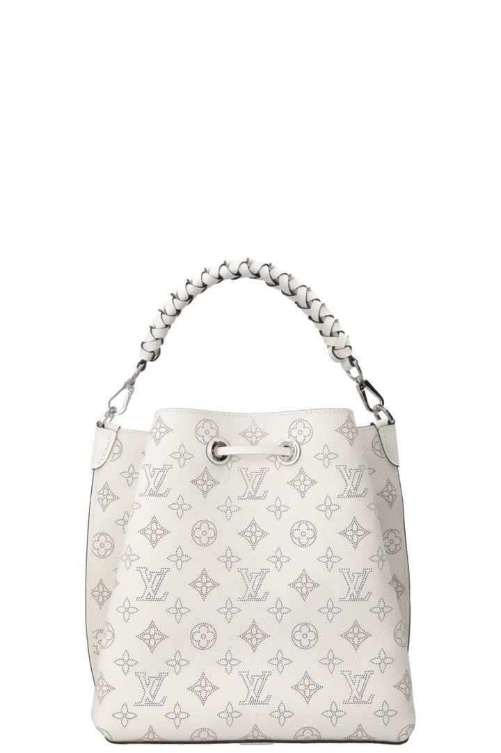 LOUIS VUITTON Muria Bucket Bag Mahina White