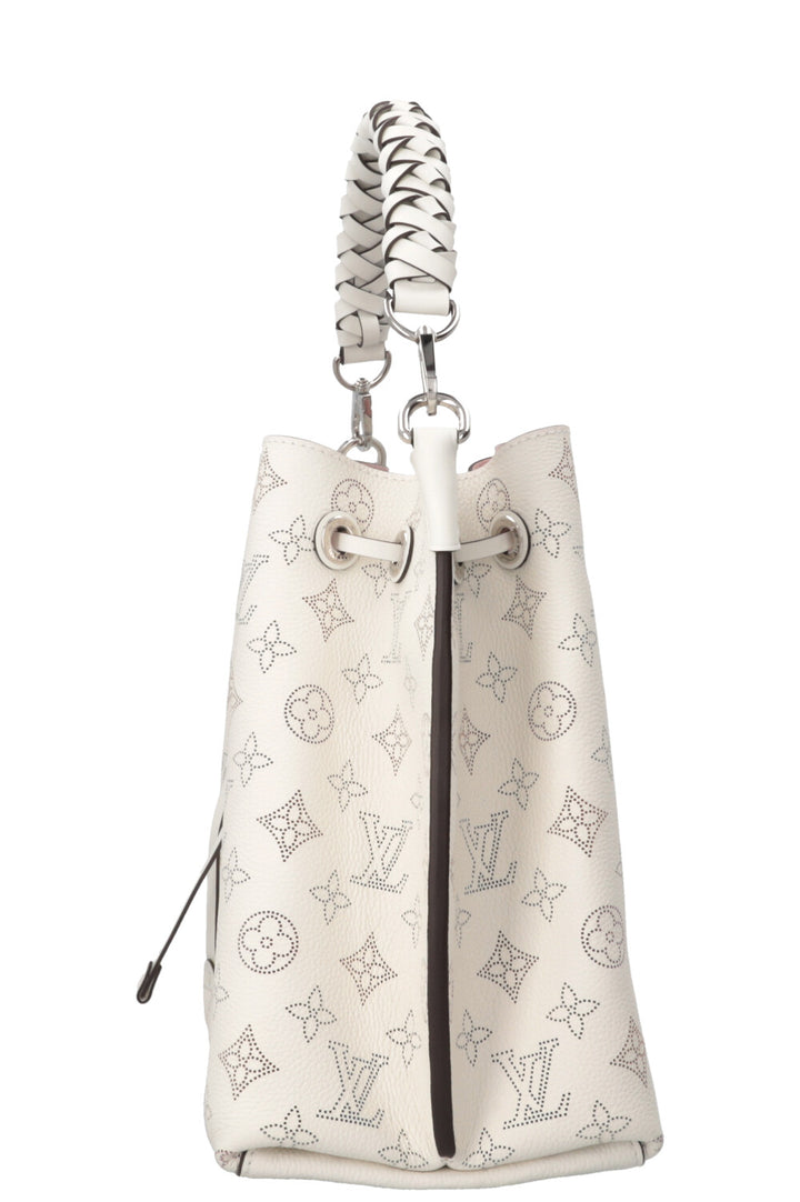 LOUIS VUITTON Muria Bucket Bag Mahina White