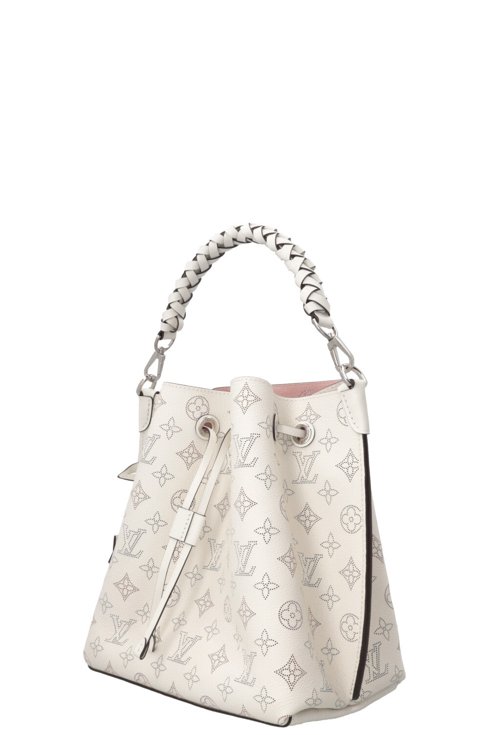 LOUIS VUITTON Muria Bucket Bag Mahina White