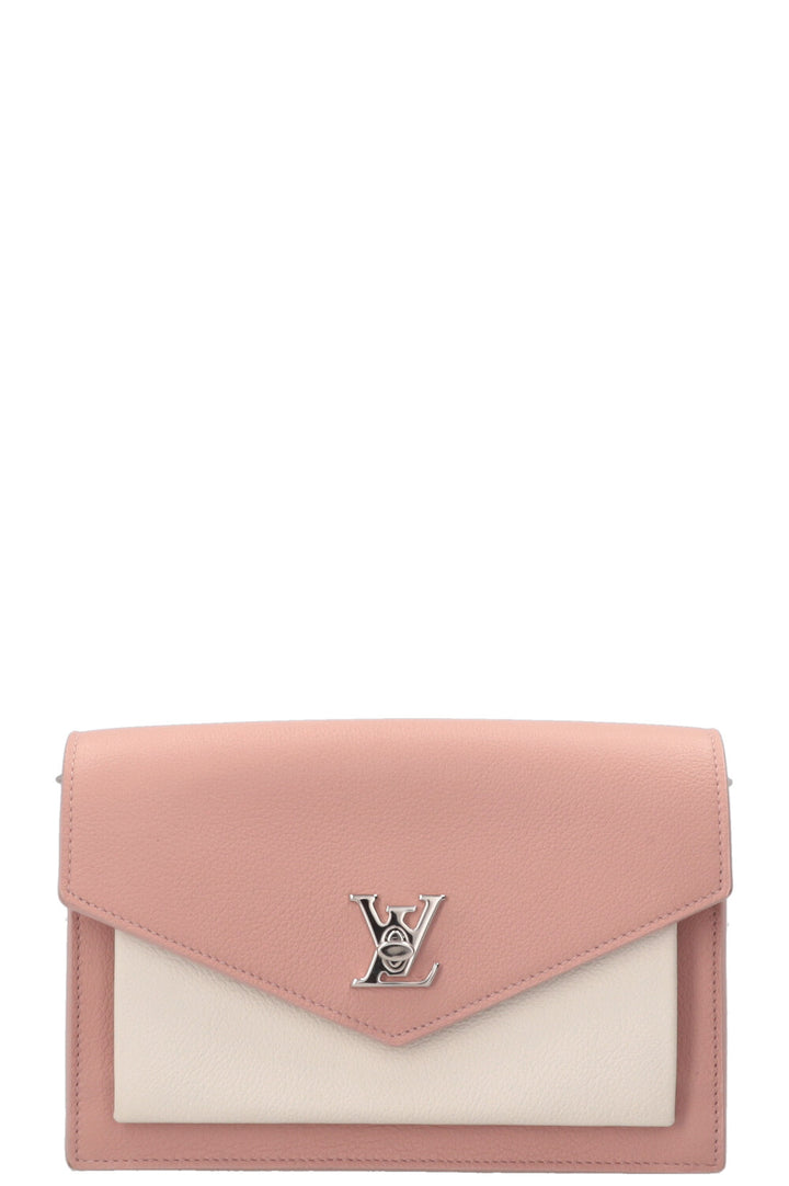 LOUIS VUITTON Mylockme Chain Pochette Leather Tricolor Pink