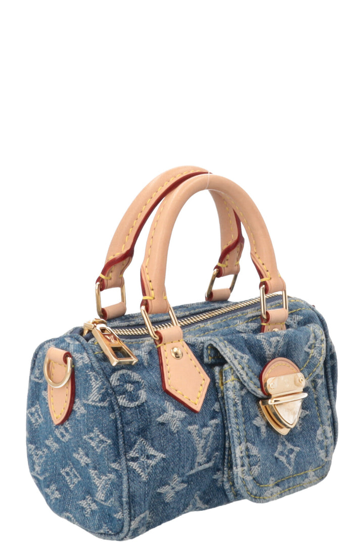 LOUIS VUITTON Nano Speedy Monogram Denim MNG