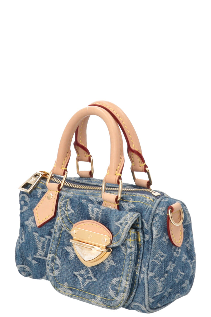 LOUIS VUITTON Nano Speedy Monogram Denim MNG