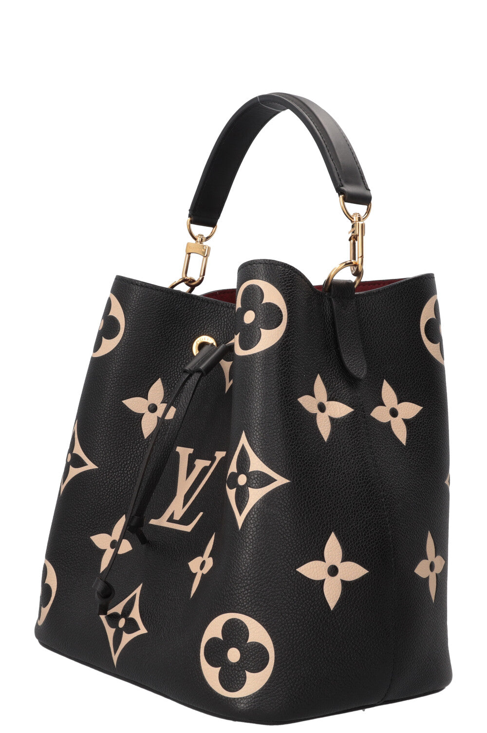 LOUIS VUITTON Néo Noé MM Cuir Empreinte Noir Beige
