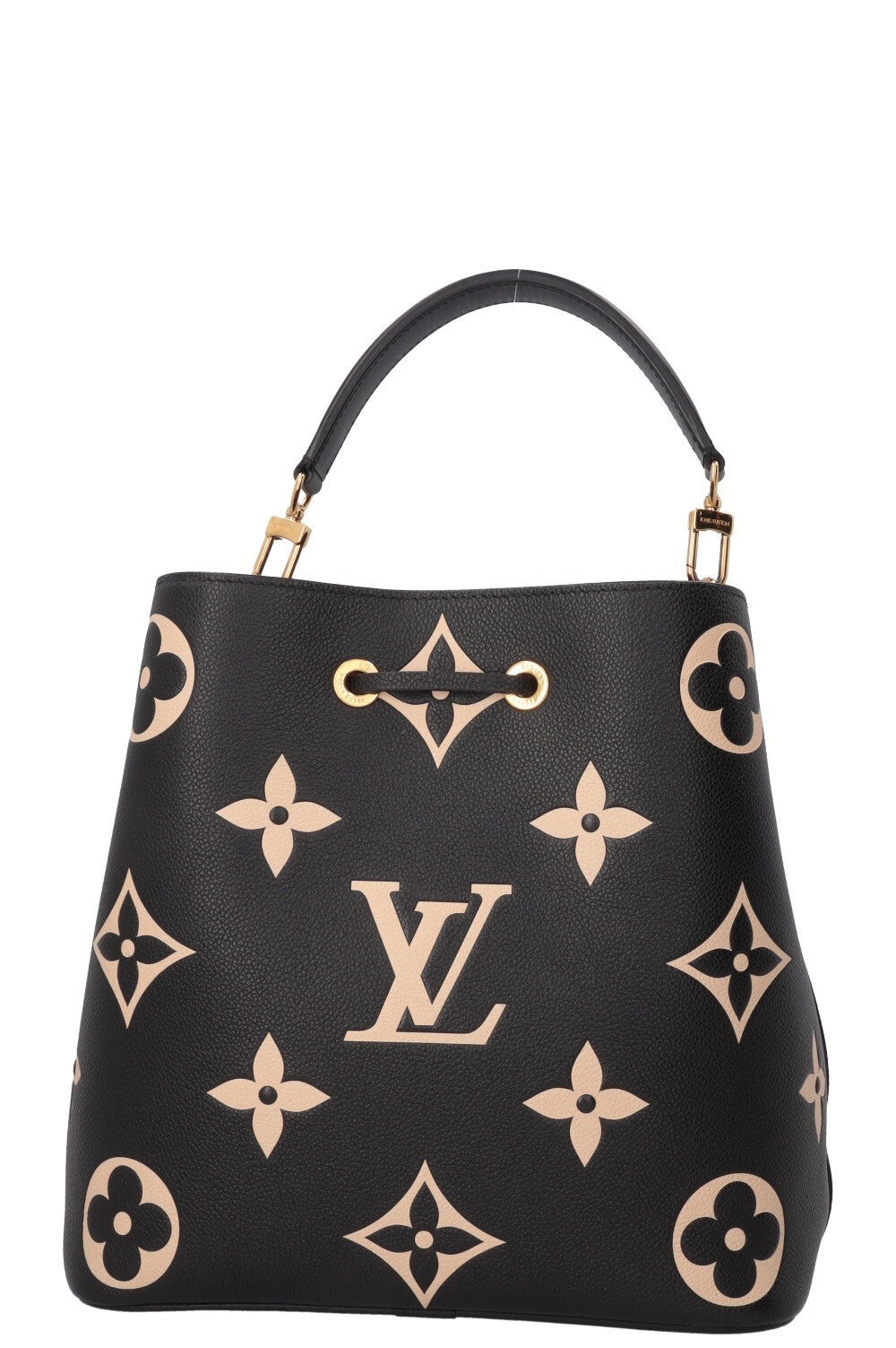 LOUIS VUITTON Néo Noé MM Cuir Empreinte Noir Beige