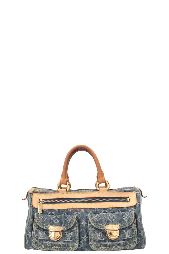 LOUIS VUITTON Neo Speedy Bag Denim Blue