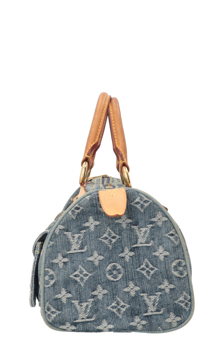 LOUIS VUITTON Neo Speedy Bag Denim Blue