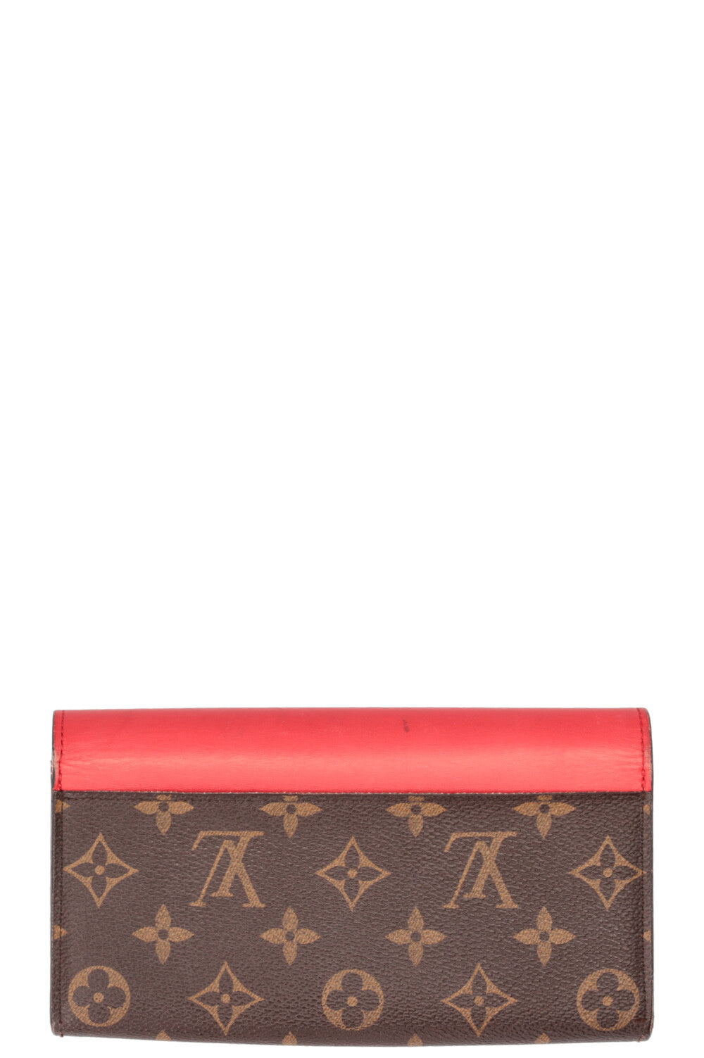 LOUIS VUITTON Portefeuille Pallas Mask Toile MNG Rouge Ebene