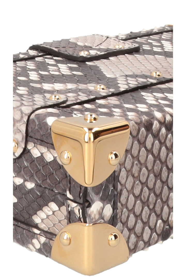 LOUIS VUITTON Petite Malle Crossbody Bag Python Grey