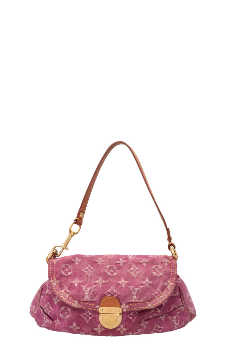 LOUIS VUITTON Pleaty Bag Denim Pink