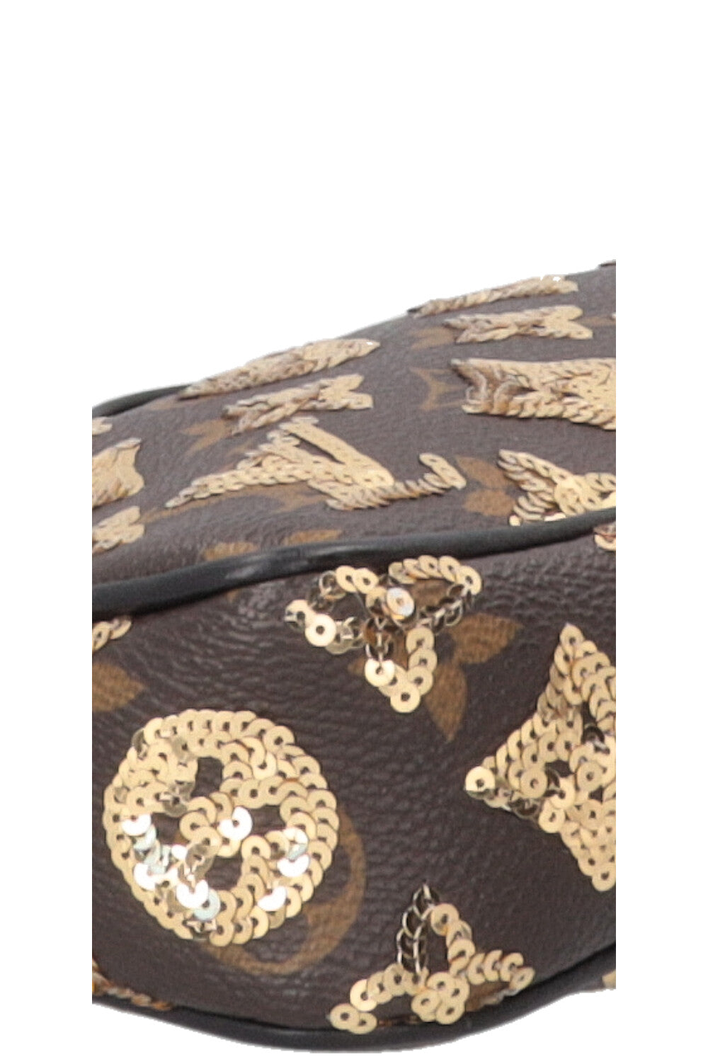 LOUIS VUITTON Pochette Accessories Eclipse Sequins MNG Canvas Gold