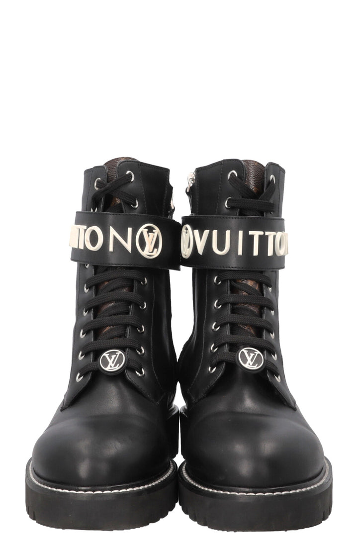 LOUIS VUITTON Ranger Boots Calfskin Black