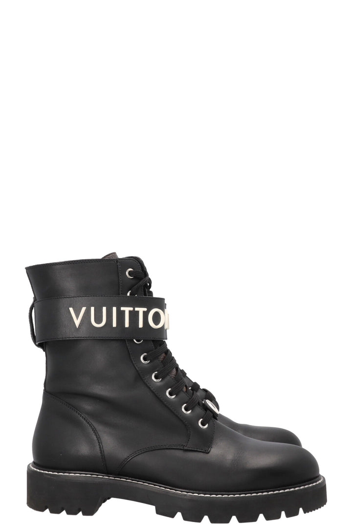 LOUIS VUITTON Ranger Boots Calfskin Black